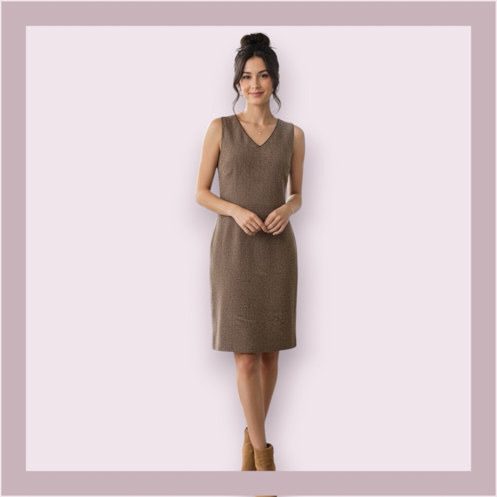 Jayro (Japan) Brown Tweed Sleeveless Dress Size S